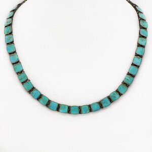Native Style Vintage Made in Chile Sterling Silver Collar Necklace